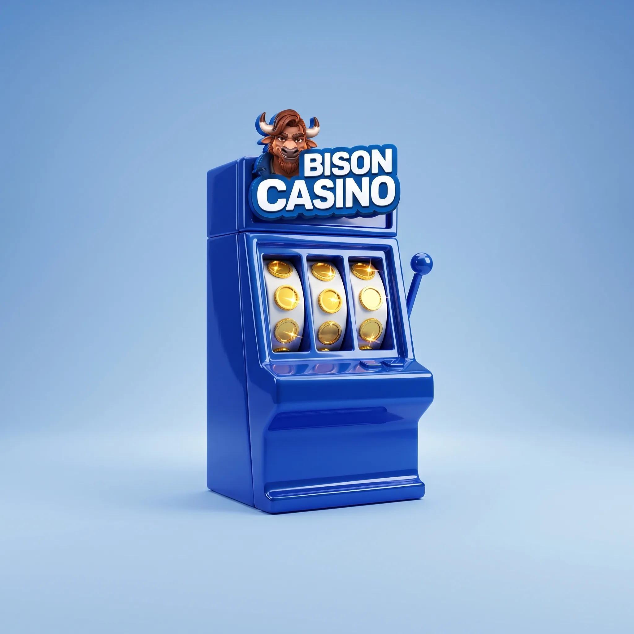Ilustracja slotów Bison Casino z motywami gier i monet
